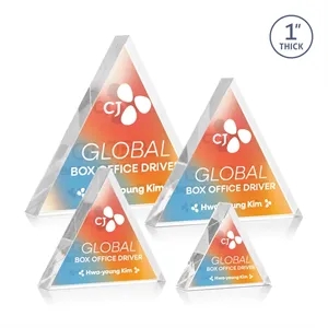 Spartan Triangle VividPrint™ Double Sided Award - Clear