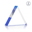Spartan Triangle VividPrint™ Double Sided Award - Blue | https://www.bestnamebadges.com