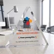 Spartan Triangle VividPrint™ Award - Clear | https://www.bestnamebadges.com