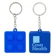 Square Push Pop Key Ring | https://www.bestnamebadges.com