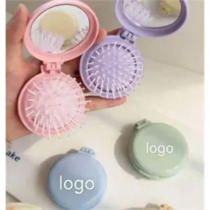 ZO015 Pocket Hair Brush with Mirror