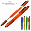 Screwdriver Tips Custom Pen Tool With Dual Stylus | https://www.bestnamebadges.com