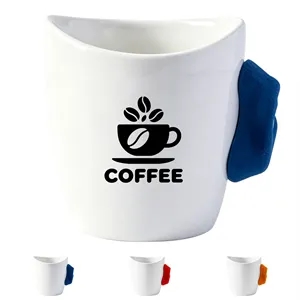 17 OZ Glossy Ceramic Coffee Mug W/ Resin Handle