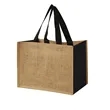 Two Tone Mini Jute Shopping Tote Bag With Handle | https://www.bestnamebadges.com