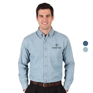 Men's Premium Cotton Denim Long-Sleeve Shirt