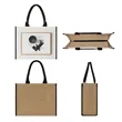Large Full Bleed Print Jute Tote With Top Zipper | https://www.bestnamebadges.com