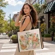 Large Full Bleed Print Jute Tote With Top Zipper | https://www.bestnamebadges.com