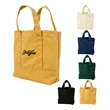 Medium Reusable Canvas Tote Bag W/ Front Pocket | https://www.bestnamebadges.com