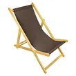 Wooden Foldable Single Reclining Sling Beach Chair | https://www.bestnamebadges.com