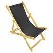 Wooden Foldable Single Reclining Sling Beach Chair | https://www.bestnamebadges.com