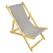 Wooden Foldable Single Reclining Sling Beach Chair | https://www.bestnamebadges.com