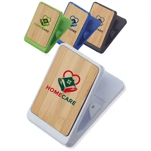 Magnetic Bamboo Desk Clip with Pen Holder