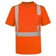 Men's Class 2 Hi-Vis Reflective Safety T-Shirt with Pocket | https://www.bestnamebadges.com