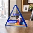 Adler Triangle VividPrint™ Award - Blue | https://www.bestnamebadges.com