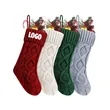 Knitted Santa Stocking | https://www.bestnamebadges.com