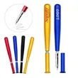 Metallic Plastic Baseball Bat Shaped Ballpoint Pen | https://www.bestnamebadges.com