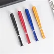 Metallic Plastic Baseball Bat Shaped Ballpoint Pen | https://www.bestnamebadges.com