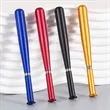Metallic Plastic Baseball Bat Shaped Ballpoint Pen | https://www.bestnamebadges.com