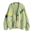 Custom Trendy Oversized Knitted Cardigan Sweater | https://www.bestnamebadges.com