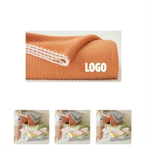 Waffle Coral Fleece Blanket