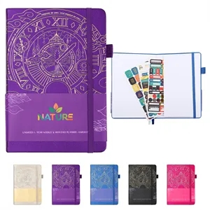 A5 PU Leather Business Notebook Journal W/ Stickers