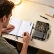 A5 PU Leather Business Notebook Journal W/ Stickers | https://www.bestnamebadges.com