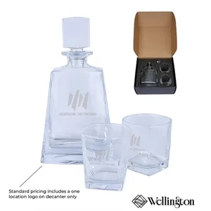 Wellington Baron Whiskey Decanter & Glasses Set