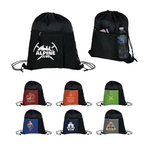 Manchester Recycled (RPET) Drawstring Bag With Zippered &...