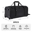 27" Large Capacity Rolling Duffle Bag With Wheels For Travel | https://www.bestnamebadges.com