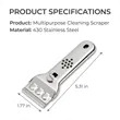 Multifunctional Stainless Steel Cleaning Scraper | https://www.bestnamebadges.com