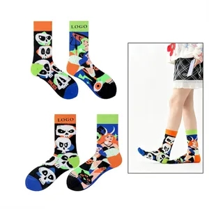 Halloween Funny Mismatched Asymmetric Crew Socks Custom Logo