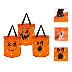 Halloween Led Light Up Pumpkin Candy Buckets