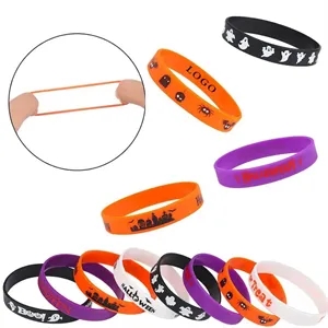 Custom Logo Halloween Silicone Wristbands