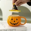 Halloween  Pumpkin Ceramic Mug | https://www.bestnamebadges.com