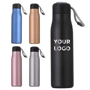 Portable Stainless Steel Vacuum Insulated Bottle Carry Strin