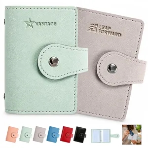 RFID Blocking 26 Slots PU Leather Business Card Holder