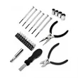 24 Pieces Multi Function Tool Kit W/ Tire Shaped Case | https://www.bestnamebadges.com