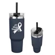 40 Oz. Naomi Intrepid Stainless Steel Tumbler | https://www.bestnamebadges.com
