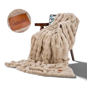 Custom Bubble Fur Blanket With Logo
