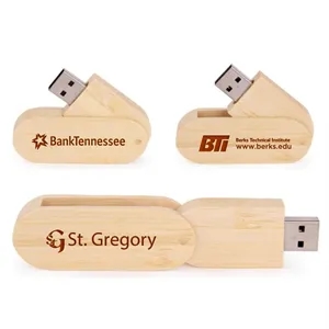 Wooden Swivel USB Flash Drive