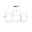Cloud Shaped Backdrop Kit Hardware L | https://www.bestnamebadges.com