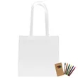 100% Cotton Coloring Tote Bag With Crayons | https://www.bestnamebadges.com