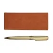 Custom Premium Metal Pen with PU Leather Case Gift Set | https://www.bestnamebadges.com