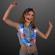 Red, White & Blue Stars String Lights Necklace | https://www.bestnamebadges.com