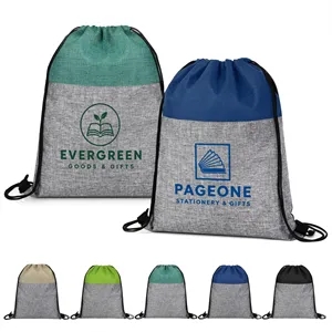 Heathered Jute Drawstring Backpack