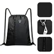 Large Sport Polyester Drawstring Backpack W/ Headphone Hole | https://www.bestnamebadges.com