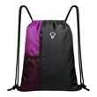 Large Sport Polyester Drawstring Backpack W/ Headphone Hole | https://www.bestnamebadges.com