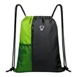Large Sport Polyester Drawstring Backpack W/ Headphone Hole | https://www.bestnamebadges.com
