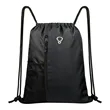 Large Sport Polyester Drawstring Backpack W/ Headphone Hole | https://www.bestnamebadges.com