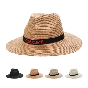 Unisex Wide Brim Summer Beach Straw Panama Hats